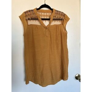 sweet‎ wanderer Woman's Maternity Bohemian Hippie Cottage Core Romantic Lace L